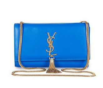 YSL mini monogramme cross-body shoulder bag 326076 blue